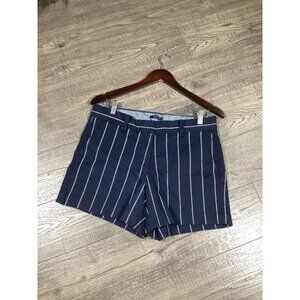 Nautica Navy & White Striped Cotton Shorts Womens Size 6 Casual Classic Fit NWOT